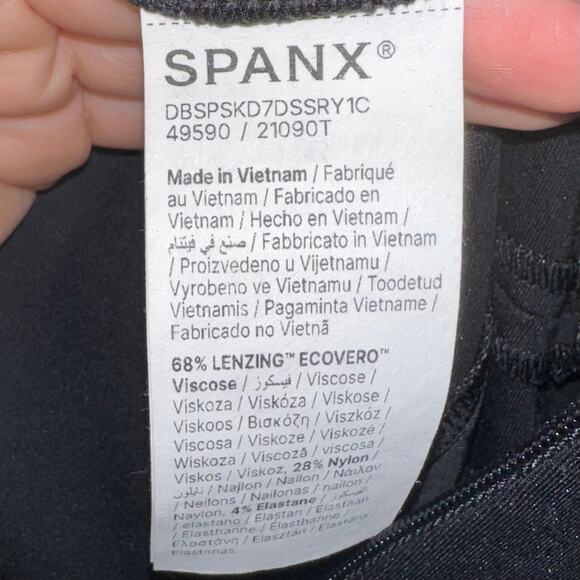 NWT Spanx Black Ponte Corset Perfect Collection Jumpsuit Size M Tall - Picture 11 of 16